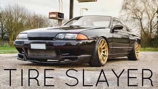 ? NISSAN SKYLINE R32 SMOKES TIRES DAILY