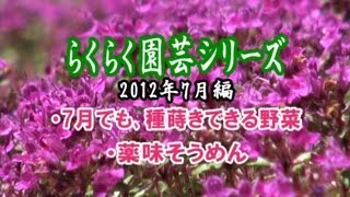 河村通夫のらくらく園芸12年7月 7月でも種蒔できる野菜 薬味そうめん