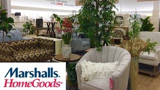 MARSHALLS HOME GOODS FURNITURE SOFAS ARMCHAIRS SPRING DECOR SHOP WITH ME SHOPPING STORE WALK THROUGH