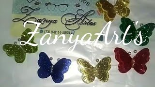 Borboletinhas de EVA com glitter