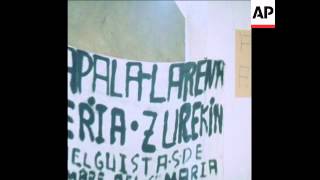 SYND 22 8 77 BASQUE PROTEST AND HUNGER STRIKE IN SAN SEBASTIAN