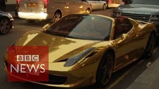 Supercars: Ferraris & Bugattis invade London - BBC News
