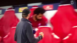 Mo Salah’s reaction to Liverpool Winner vs PSG Liverpool 3 2 PSG