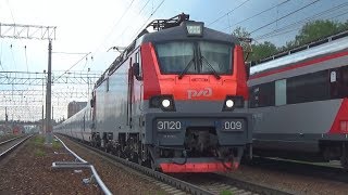 Электровоз ЭП20-009 со скоростным поездом "Стриж" №708 "Москва - Нижний Новгород"