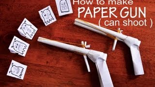 Paper gun can shoots