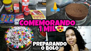 NOSSO TÃO SONHADO 1 MIL ??? - FAZENDO BOLO DE COMERAÇÃO ❤ | Elyda Cunha