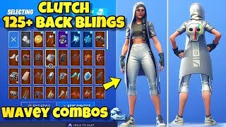 NEW "CLUTCH" SKIN Showcased With 125+ BACK BLINGS! Fortnite Battle Royale (BEST CLUTCH SKIN COMBOS)