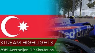 THE TORPEDO STRIKES AGAIN - 2019 Azerbaijan GP Simulation (F1 2018 Mod) [Stream Highlights]