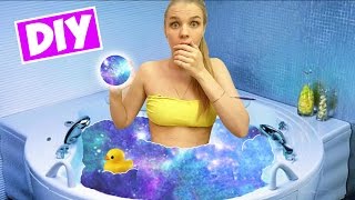 DIY ГЭЛАКСИ БОМБОЧКА ДЛЯ ВАННЫ ЗА 5 МИНУТ ♡ RINA
