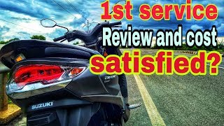 Suzuki burgman 125 l First service of Suzuki burgman 125 l cost? l #suzukiburgman