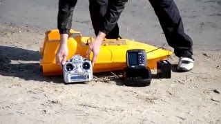 Установка эхолота на кораблик Хаккер