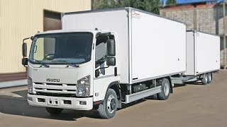 Isuzu NQR 90 с прозрачной крышей и прицепом