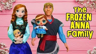 SWTAD Vids | LOL Families ! The Frozen Anna Family & the New Baby | Toys and Dolls Pretend Play