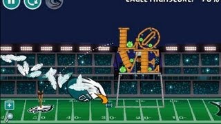 Angry Birds - Philadelphia Eagles Facebook Cleveland Browns Mighty Eagle 100% Destruction Level 1