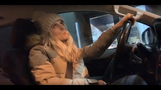 Ксюха обкатывает новую машину (19.12.19)