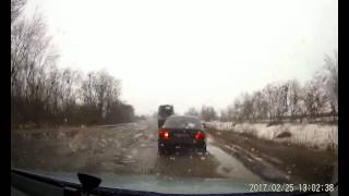 Состояние дорог Украины... Харьков - Краматорск февраль 2017