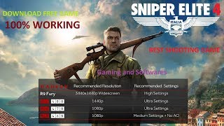 Download "Sniper Elite 4" for free with high speed very easy way