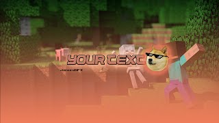 [Speedart] Free Orange Minecraft YouTube Banner Template (+psd file)