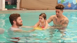 BABY'S FIRST SWIM CLASS!!!