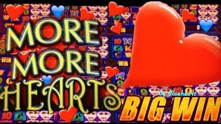 MORE MORE HEARTS slot machine BONUS WIN and more SLOT VIDEOS!