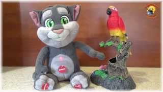 Говорящий Кот Том повторюшка. Мульти-пульти мягкая игрушка | Talking Tom Cat and Parrot