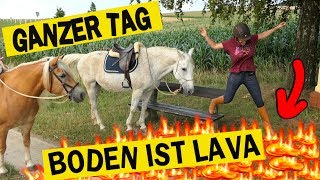 GANZEN TAG der Boden ist Lava ✮ das PFERD IST LAVA! Challenge mit meiner Schwester, Escada & Rubi