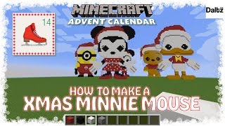 Minecraft Pixel Art - Minnie Mouse Christmas