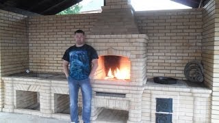 Мангал и печь под казан из кирпича своими руками.
