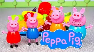 СВИНКА ПЕППА и ДЖОРДЖ изучают овощи и фрукты. Игрушки. Мультфильм для малышей на русском языке