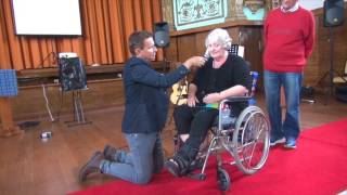 Painful broken ankle injury healing & lady walks out of wheelchair - John Mellor Healing Ministry