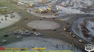 ДТП. Абакан. АЗС ГПН. Кольцо Крылова и Некрасова. 02.02.2018