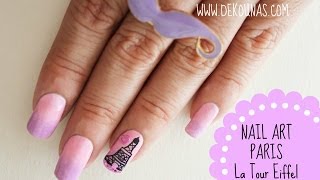 Decoracion de uñas La Torre Eiffel - Nail art Paris La tour Eiffel