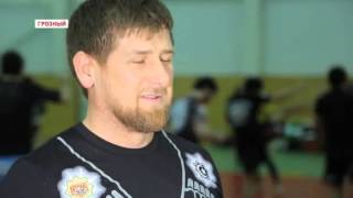 Совместная тренировка бойцов клуба Ахмат и Беркут