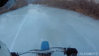 Мотоцикл урал по льду