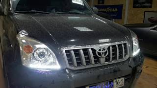 Toyota Land Cruiser Prado 120 светит лучше чем Prado 150 после установки биксеноновых линз Hella 3R