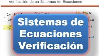 Verificacion de un sistema de ecuaciones