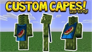 NEW HOW TO USE CUSTOM CAPES IN MCPE - Minecraft Pocket Edition Custom Capes on YOUR Skin Tutorial