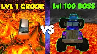 LEVEL 1 CROOK Vs LEVEL 100 BOSS - 1# BeamNG Drive (crashes & stunts) and fun
