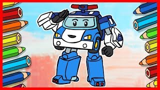 РОБОКАР ПОЛИ. Рисуем. Мультик. How to draw. Robocar Poli. 로보카 폴리