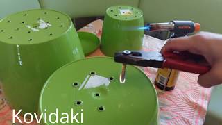 Делаем дырки в цветочных горшках