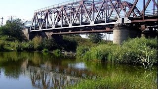 Железнодорожный перегон "Письменная-Ульяновка"Вид с кабины локомотива.