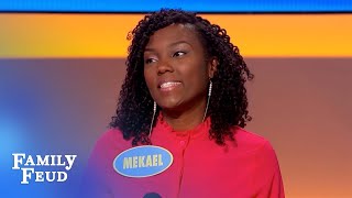 OMG! Mekael's SEXY answer gets Steve HOPPING! | Family Feud
