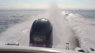 Yamarin 63 BR med Yamaha 150 hk på väg till Vinga fyr i Göteborgs skärgård, sommaren 2011