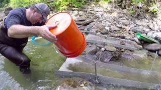 Jeff Slade reviews the Gold Hog Mats Le Trap Sluice and a Hand Held Dredge