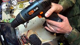 Переделка шуруповёрта Прораб на литий Conversion of a screwdriver  for lithium