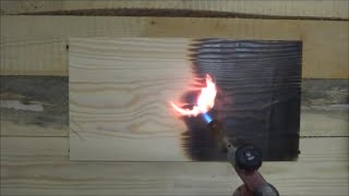обжиг, браширование и пропитка маслом сосновой доски wood  aging