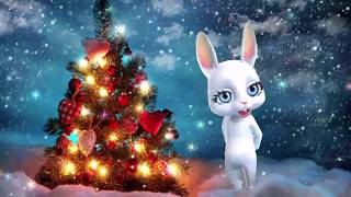 Открытки с новым годом и рождеством 2018. Поздравление с рождеством 2018 годом собаки.
