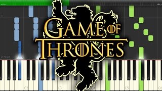 Game of Thrones - The Rains of Castamere sheet music + piano tutorial