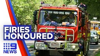 Mallacoota firies lead Australia Day parade in Melbourne | Nine News Australia