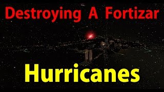 Destroying a Fortizar using Hurricanes! - EVE Online